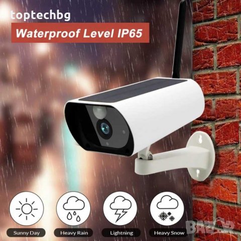 WIFI FULL HD Соларна камера с акумулаторни батерии, снимка 5 - IP камери - 35904224