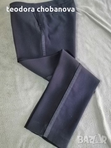 Тъмно син панталон с кант , снимка 3 - Панталони - 36005180