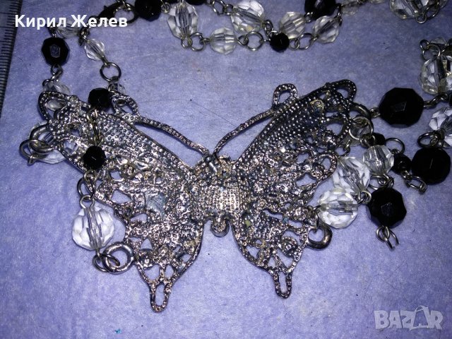 НЕЖНО ФИГУРАЛНО КРИСТАЛНО АРТ КОЛИЕ СРЕБРИСТ МЕДАЛЬОН - ПЕПЕРУДА 34773, снимка 9 - Колиета, медальони, синджири - 39201488