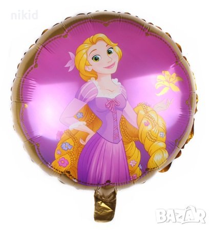 Рапунцел кръгъл парти фолио фолиев балон хелий или въздух