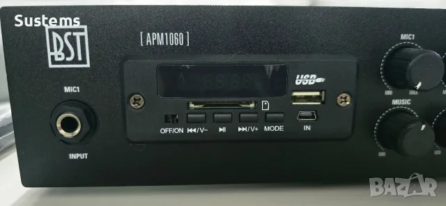 Усилвател BST APM1060 –  60 W, с USB, SD, BLUETOOTH, FM
