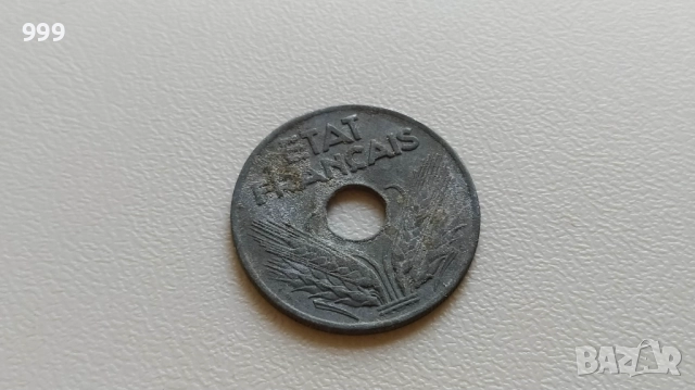 10 франка 1949* 10, 20 сантима 1941, 1942, 1943 Вишистка Франция, снимка 10 - Нумизматика и бонистика - 51510571