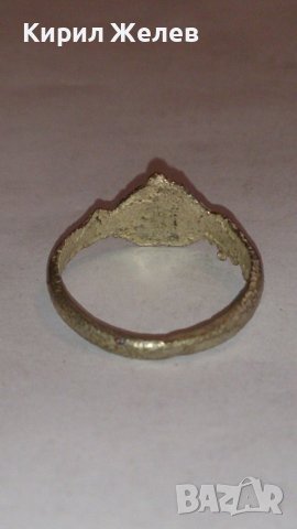Стар пръстен над стогодишен сачан с БУКВА Н Ръчна ИЗРАБОТКА - 66961, снимка 4 - Антикварни и старинни предмети - 28937777
