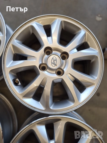 ОРИГИНАЛНИ АЛУМИНИЕВИ ДЖАНТИ ЗА ХЮНДАЙ I 20 -4Х100Х54-15цола, снимка 3 - Гуми и джанти - 52011886