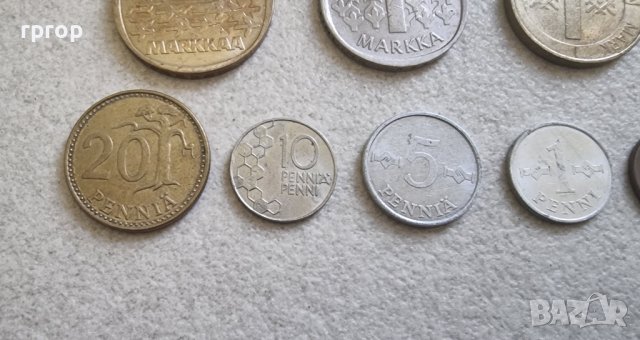 Монети. Финландия. Финланско пени и марка. 8 бройки., снимка 7 - Нумизматика и бонистика - 42361475
