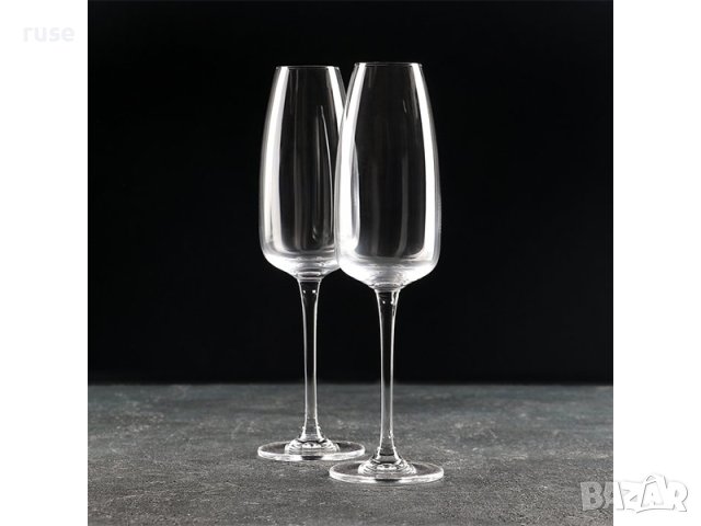 НОВИ! Чаши за шампанско 6 броя Bohemia Anser кристално стъкло, снимка 7 - Сервизи - 41814584