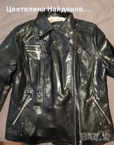 Дамско кожено яке, снимка 2 - Якета - 38704279