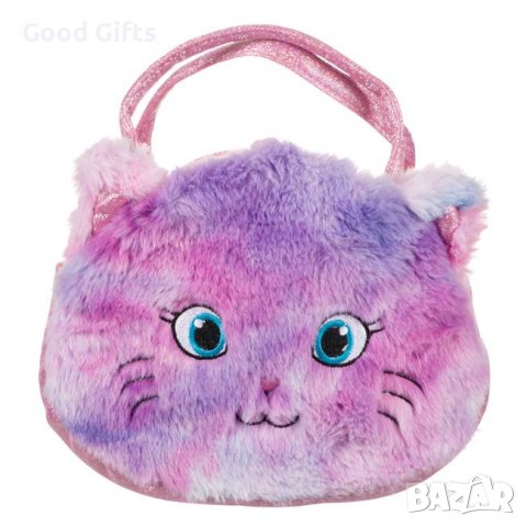 Плюшено бяло коте в чанта, снимка 2 - Плюшени играчки - 39179158
