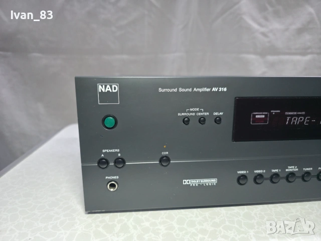 Усилвател NAD Av 316, снимка 3 - Ресийвъри, усилватели, смесителни пултове - 53540858