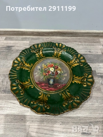 Антикварна декоративна купа / чиния, 2 бр., снимка 5 - Други - 53333569