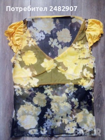 Ефектна дамска блуза - тюл, снимка 3 - Тениски - 41394646