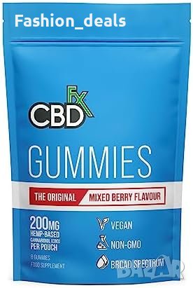 Нови 3 опаковки CBDfx високоякостни ягодови бонбони добавки витамини, снимка 2 - Други - 42003467