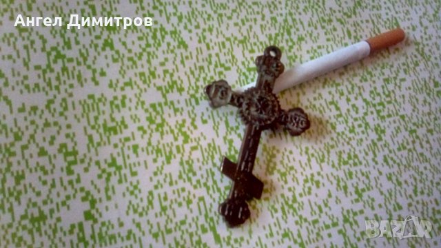 Стар бронзов православен кръст, снимка 2 - Антикварни и старинни предмети - 35781392
