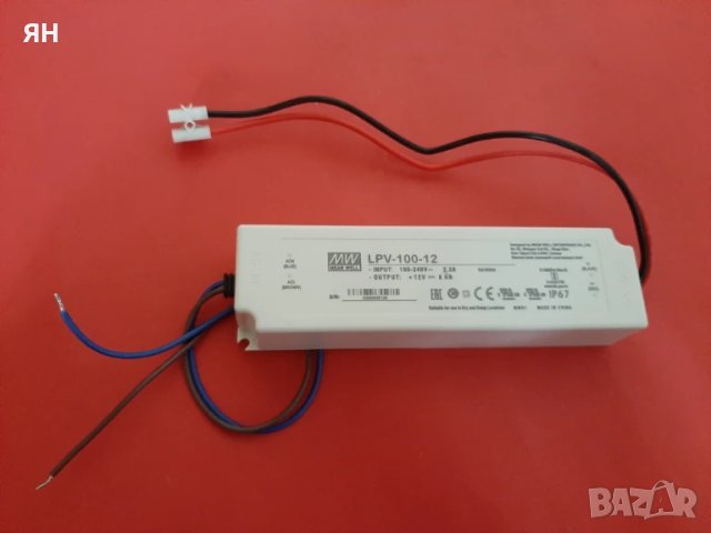 Захранване MW ,LPV-100-12 за LED ленти 100W,8.5A,12V,IP67, снимка 2 - Лед осветление - 50471289