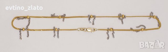 Златни гривни за крак-14 К, снимка 16 - Гривни - 37702604