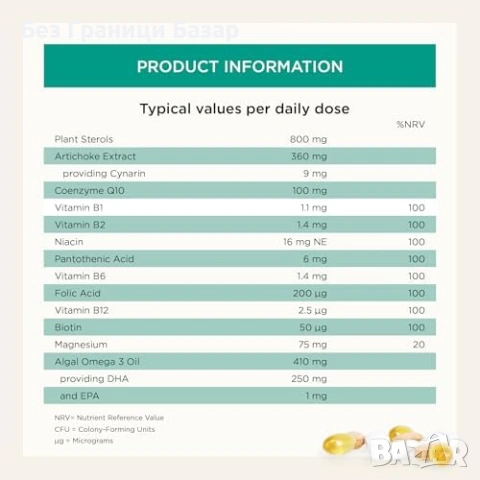 Нов Веган комплекс за сърдечно здраве омега 3 стероли 28 дневна доза, снимка 5 - Други - 53572108