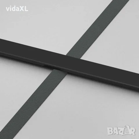 vidaXL Плъзгаща се врата с обков 102,5x205 см Закалено стъкло&Алуминий, снимка 6 - Входни врати - 56147082