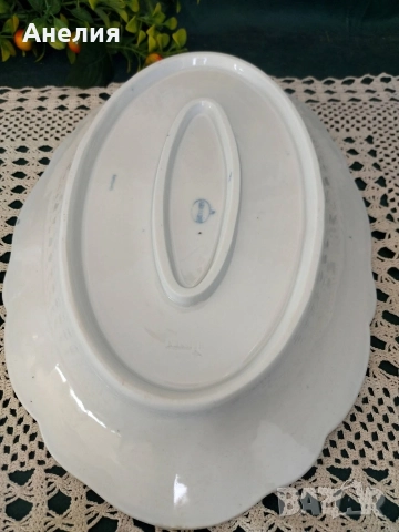 Meissen плато син лук антика, снимка 2 - Чинии - 52409291