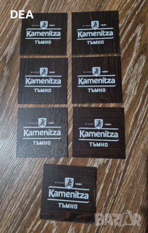 Подложки за чаши Каменица Тъмно-2лв.Броя, снимка 1