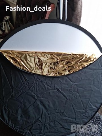 Нов Преносим Фотографски рефлектор 5 в 1 светлоотражател разсейвател, снимка 8 - Чанти, стативи, аксесоари - 41615499