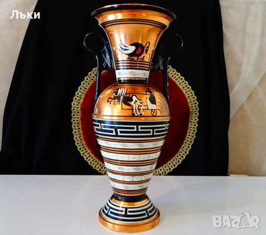 Медна кана,ваза,амфора,чиста червена мед 2.5 л. , снимка 9 - Антикварни и старинни предмети - 51988059