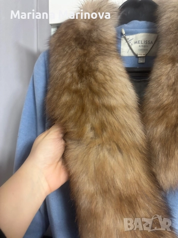 Кашмирено палто естествен косъм, снимка 6 - Палта, манта - 52923236