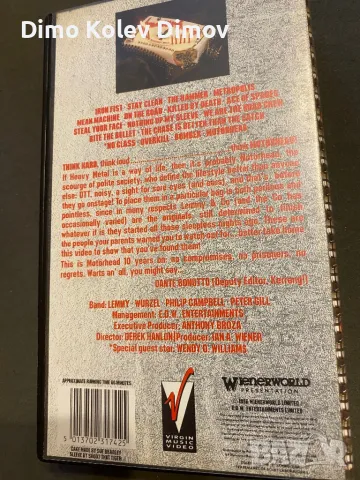 Motörhead VHS Видео Касета. Оригинал!, снимка 2 - Други музикални жанрове - 48515428