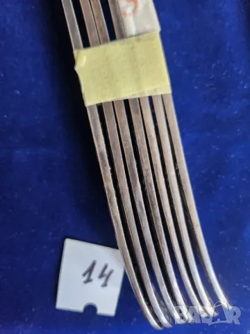 прибори от мелхиор, от мод."Пламя"= "Пламък", посребрени, СССР, отделни бройки и к-ти по 6 бр.от вид, снимка 14 - Прибори за хранене, готвене и сервиране - 50418901