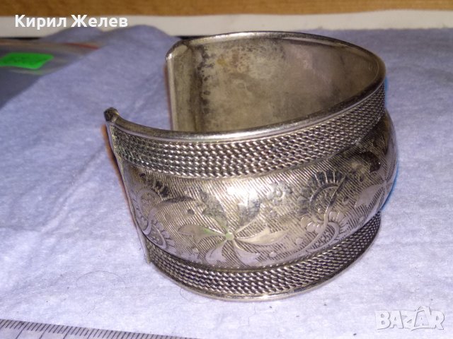 ПОСРЕБРЕНА СТИЛНО ОРНАМЕНТИРАНА РЕГУЛИРУЕМА МЕСИНГОВА РЕТРО АР НУВО ГРИВНА 16708, снимка 10 - Гривни - 41202269