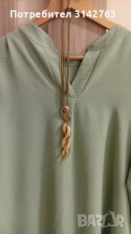 Дълга туника, цвят мента. XL/XXL, снимка 6 - Туники - 56085649