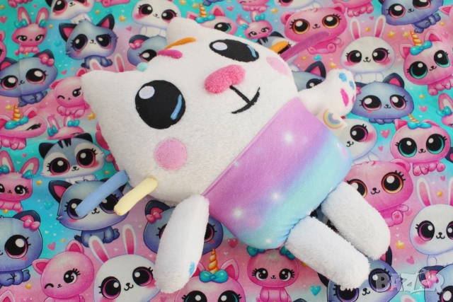 Къщата на Габи , Хей Габи, Кекс коте, Gabby's dollhouse, снимка 3 - Плюшени играчки - 52635043