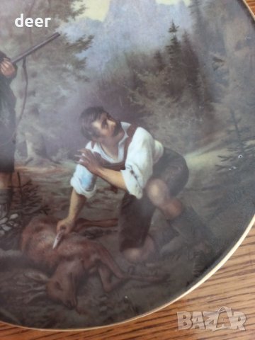 Порцеланова чиния с ловен сюжет, снимка 4 - Колекции - 41504814