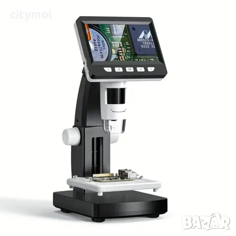 Електронен микроскоп INSKAM 4.3" IPS екран, 1080P, 8 LED, 50x-1000x увеличение, USB и слот за карта, снимка 2 - Друга електроника - 47276605
