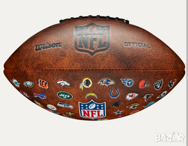 Wilson NFL Junior Throwback топка американски футбол с логата на всички отбори от Националната лига, снимка 2 - Футбол - 51912270