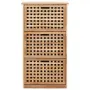 vidaXL Шкаф за съхранение на обувки, 55x20x104 cм, орехово дърво масив, снимка 2