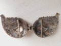RRR Антикварни стари пафти сребро позлата филигран емайл изумруд 18 век, снимка 9