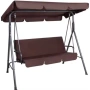 Кафява Градинска Люлка KraftWorld Тоскана – с усилена конструкция и мека възглавни, снимка 6