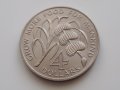 редки монети Барбадос, Гренада, Доминика, Монсерат, Света Лучия 4 долара 1970 - ФАО, снимка 10