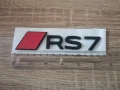 емблема Audi RS7 нов стил черно с червено, снимка 2