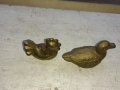 Лот от две стари бронзови пиленца статуетка фигура пластика, снимка 1