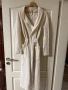 Разкошна бяла екрю дълга елеганта памук памучна жилетка универсален халат  one size размер, снимка 1