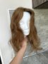 Дамско тупе 💯 естествена човешка коса лешник , снимка 3