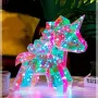 Ръчно изработена USB Великолепна, голяма, светеща скулптура LED Еднрог, снимка 3
