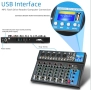 Професионален 7-канален студиен миксер Depusheng HT7 Bluetooth с USB DJ MP3 жак , снимка 5