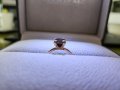 Уникален пръстен с натурален тъмно оранжев диамант 2 карата, снимка 1 - Пръстени - 41834797