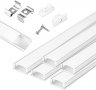 Нови 6 броя алуминиев профил 1 метър за LED ленти Капак осветление