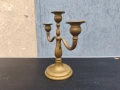 масивен месингов свещник 3ка , снимка 3