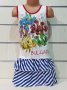 Нова детска моряшка рокличка с трансферен печат Рибки, снимка 1 - Детски рокли и поли - 29030115