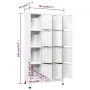 vidaXL Заключващ се шкаф с 12 отделения, 90x45x180 см, снимка 7