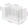 vidaXL Габион повдигната леха, поцинкована стомана, 90x50x50 cм, снимка 8
